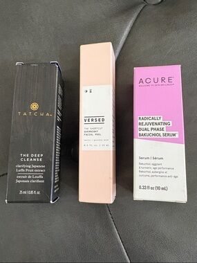New Skincare Bundle Lot – Tatcha + Versed + Acure (3 Items NIB)